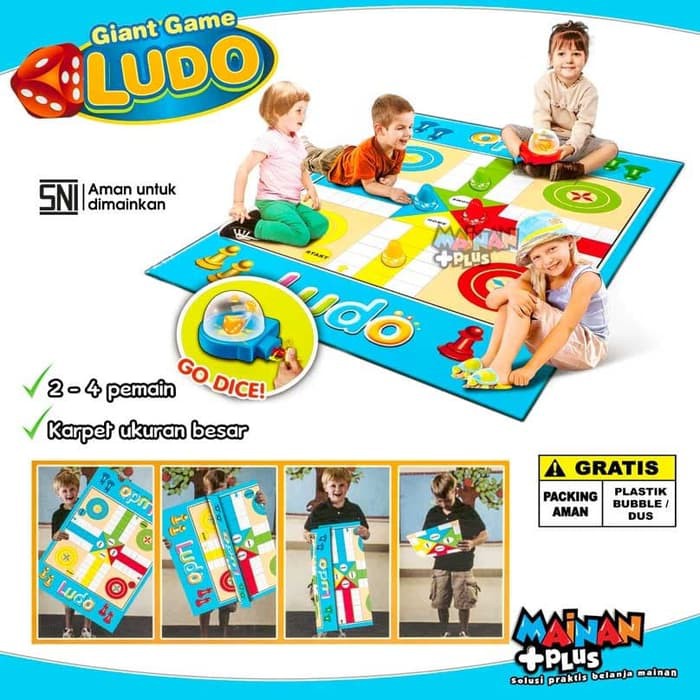 MPP11 MAINAN EDUKASI LUDO KARPET MATRAS UKURAN BESAR LUDO GIANT GAME