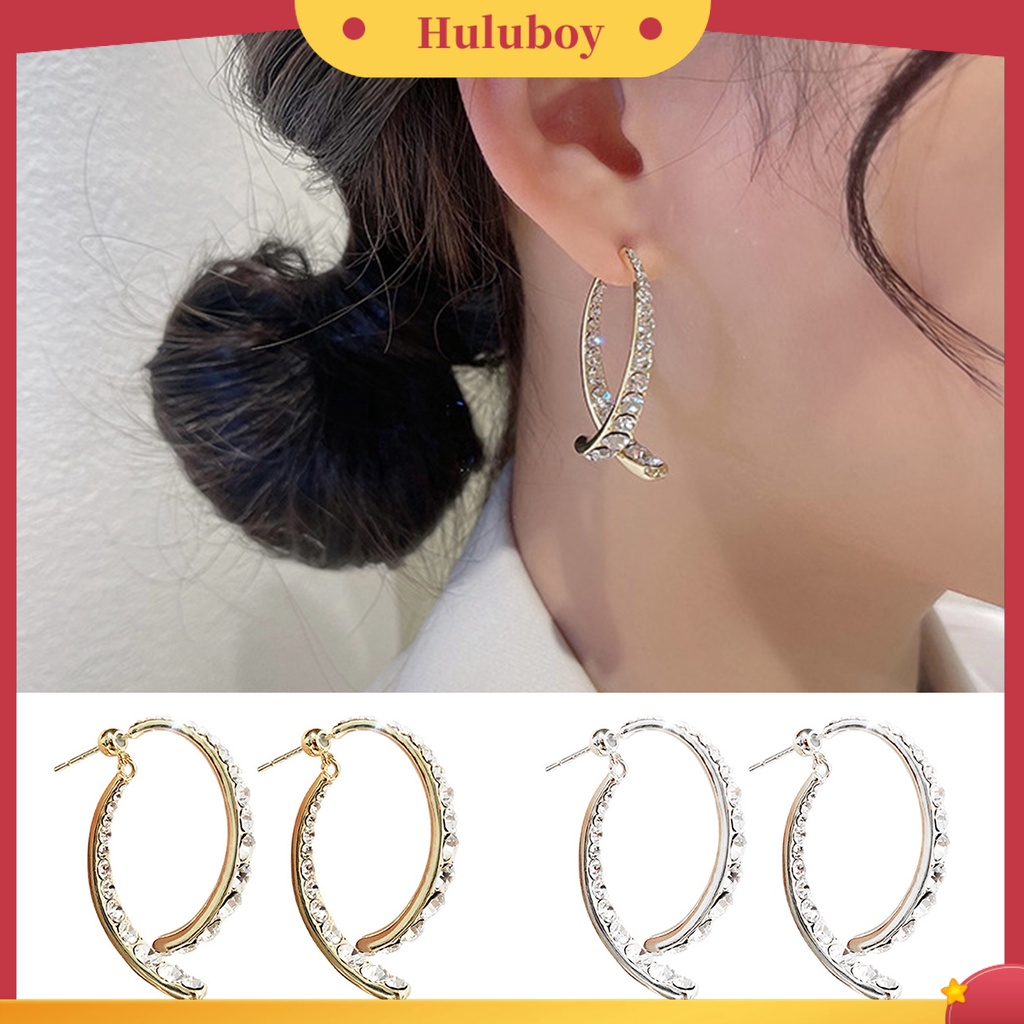 Hu Hu Hu Hu Hu Alat Bantu Pasang Kacamata♡ 1 Pasang Anting Tusuk Desain Ekor Ikan Hias Cubic Zirconia Gaya Romantiselegan Untuk Wanita