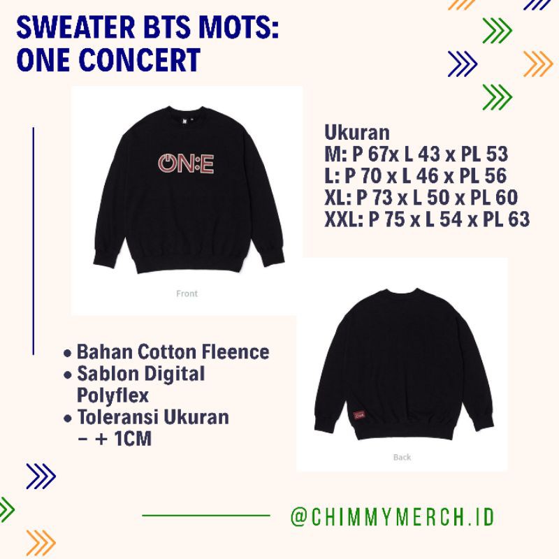 SWEATER BTS MOTS: ONE CONCERT