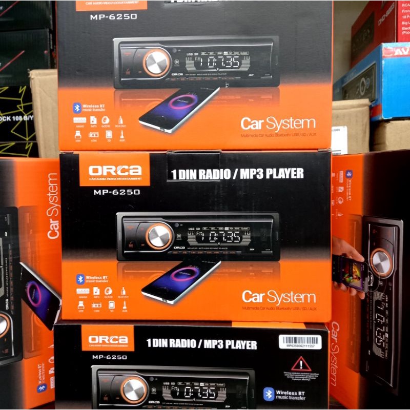 TAPE MOBIL SINGEL DIN HEAD UNIT ORCA/BLUETOOTH USB FM RADIO BAGUS
