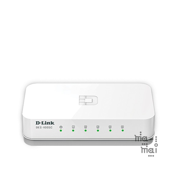 D-Link Switch DES-1005C 5-Port Fast Ethernet Desktop Switch In Plastic