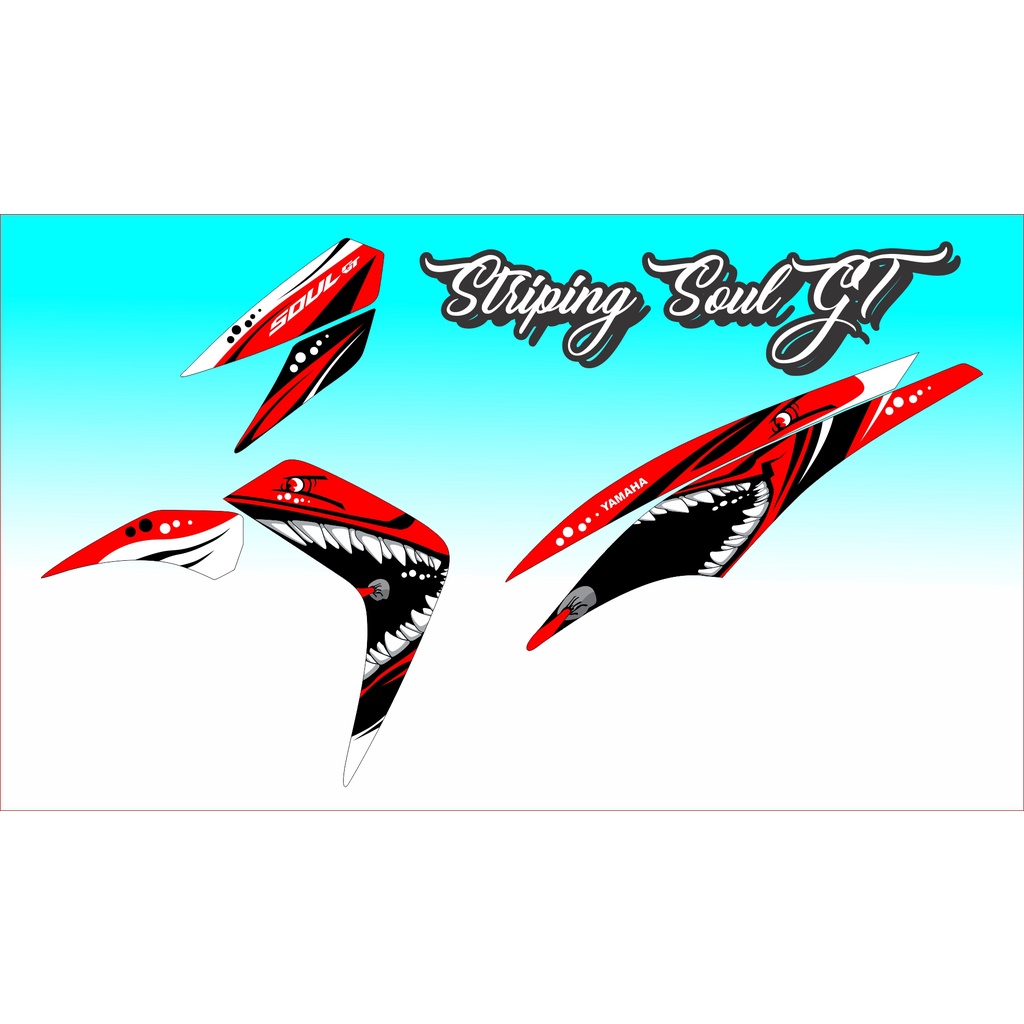 STRIPING SOUL GT STIKER STRIPING SOUL GT VARIASI SHARK
