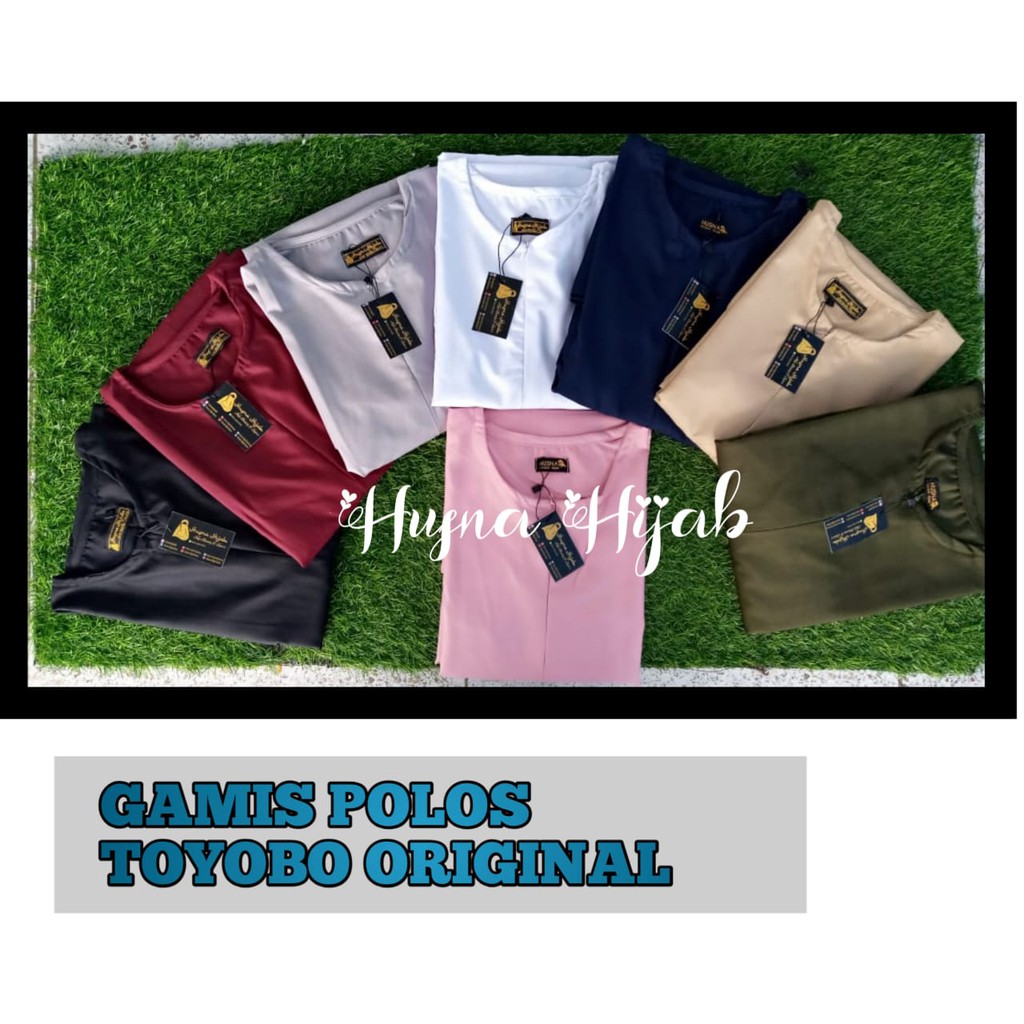 [ORI BY HUSNA HIJAB] Gamis Polos ElHusna TOYOBO PREMIUM / Gamis Toyobo