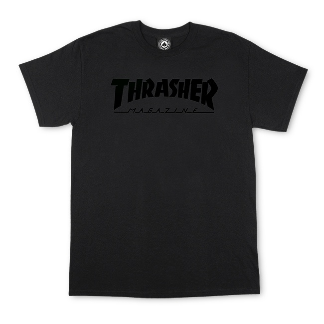 Original Thrasher Magazine Logo T-shirt black overprint matte Size M