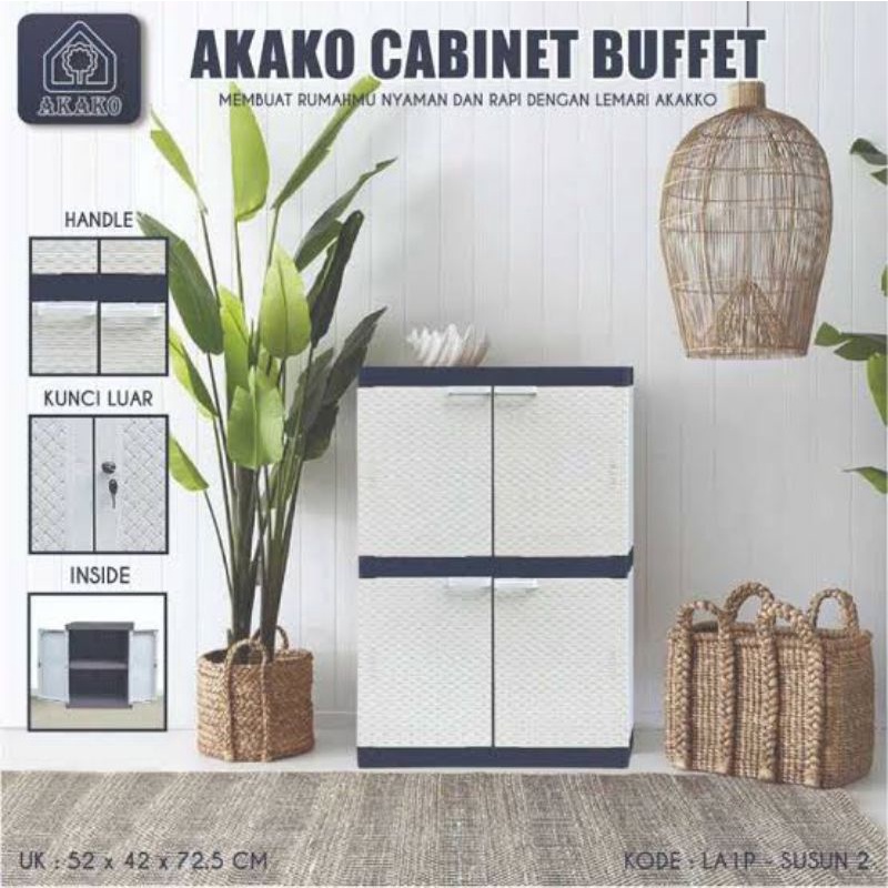 LEMARI BABY AKAKO 2 SUSUN ROTAN
