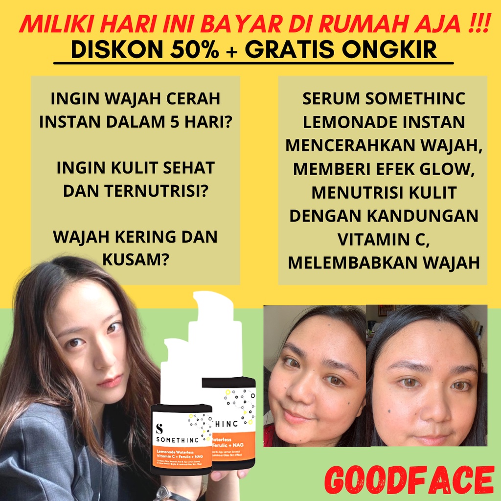 Serum Flek Hitam SOMETHINC Lemonade Waterless Vitamin C+Ferulic+NAG Perawatan Wajah