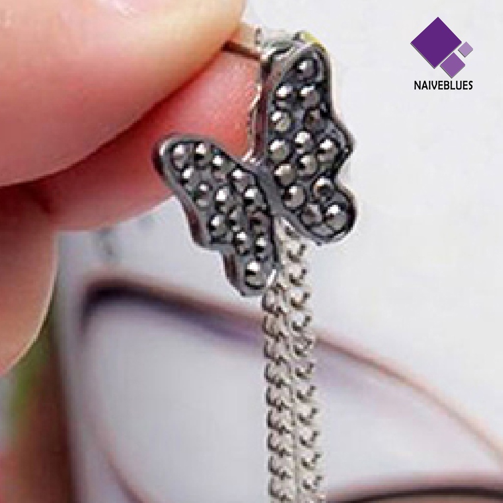 Anting Rumbai Bentuk Kupu-Kupu Bahan Alloy Gaya Vintage