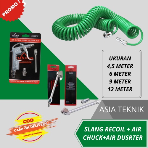 PAKET SLANG COMPRESOR YUKIDO &amp; TRODON 4,5M/6M/9M/12M + AIR DUSTER YUKIDO + AIR CUCK YUKIDO PAKET LENGKAP