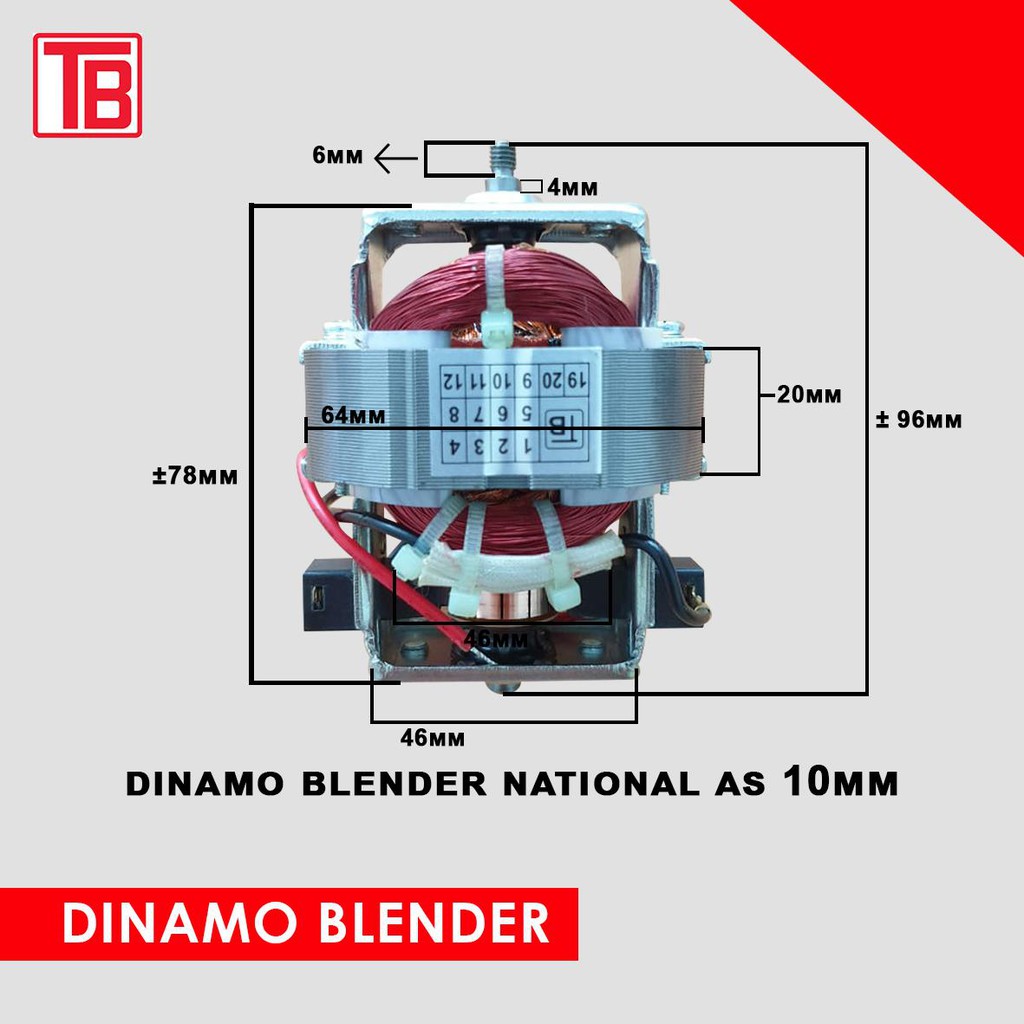 Dinamo Motor Blender National As 10mm