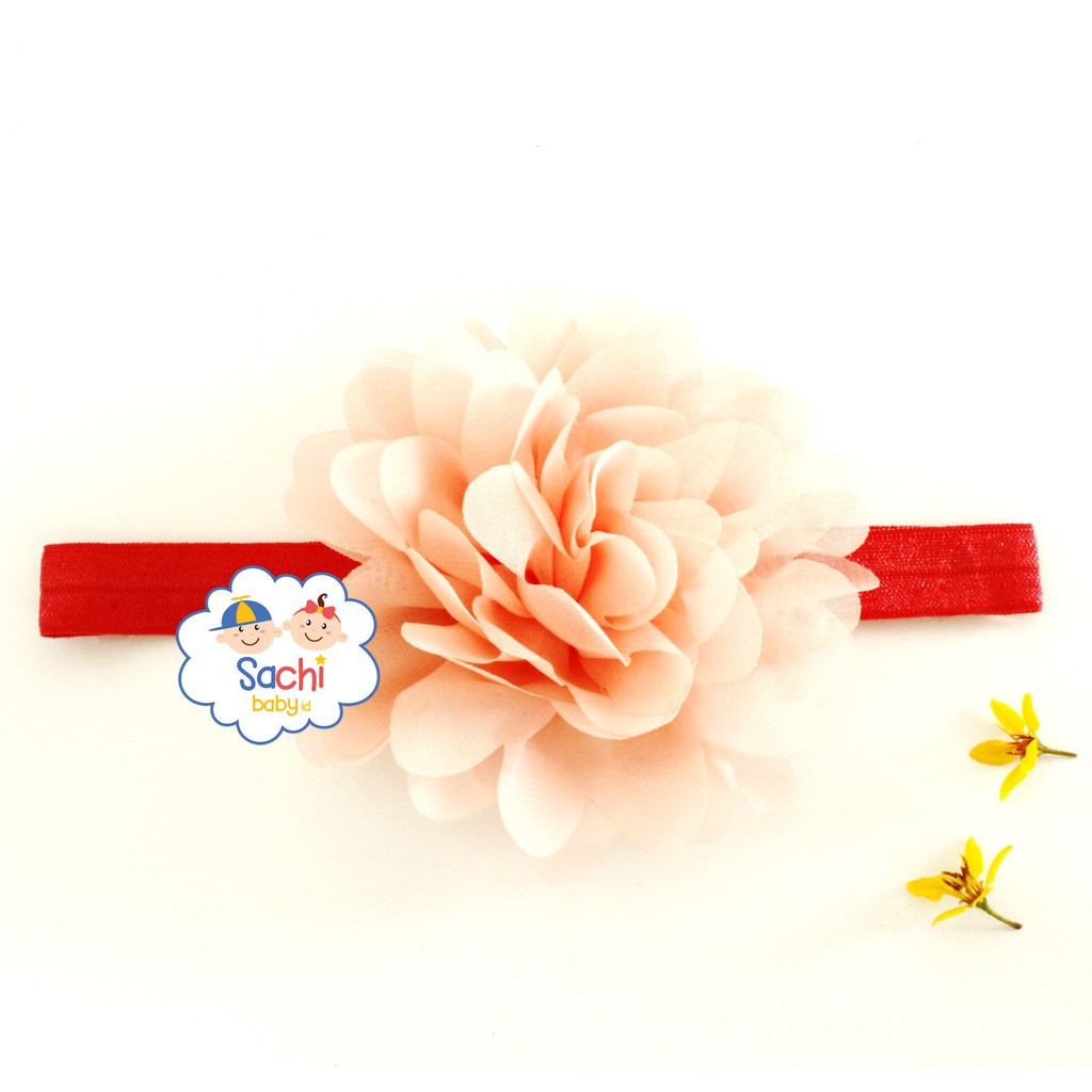 YooBerry Pita Anak Bando Bandana Bayi Flower Chiffon Sachi Baby SAA002 Berry Mart