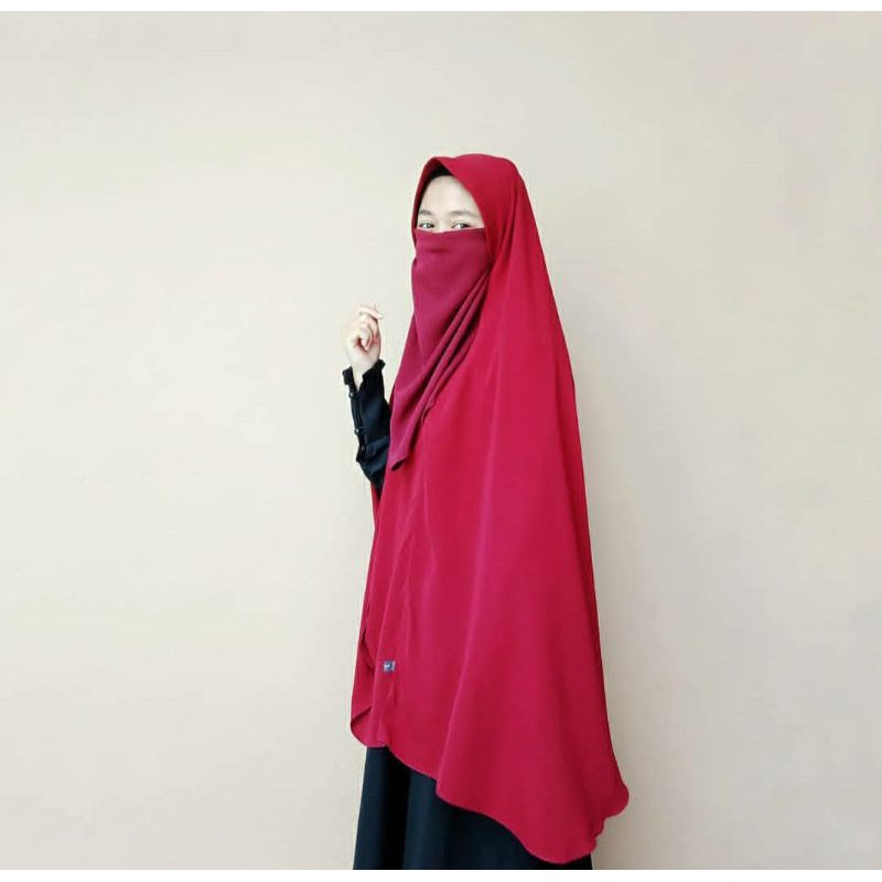 Jilbab syari jersey / hijab syari / khimar  jersey / JUMBO POLOS XL