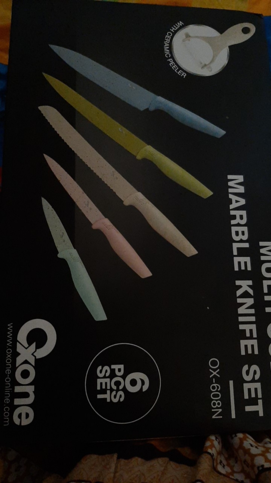 Pisau Set / Knife Set Oxone Multi Color Marble Ox 608n / Ox-608n