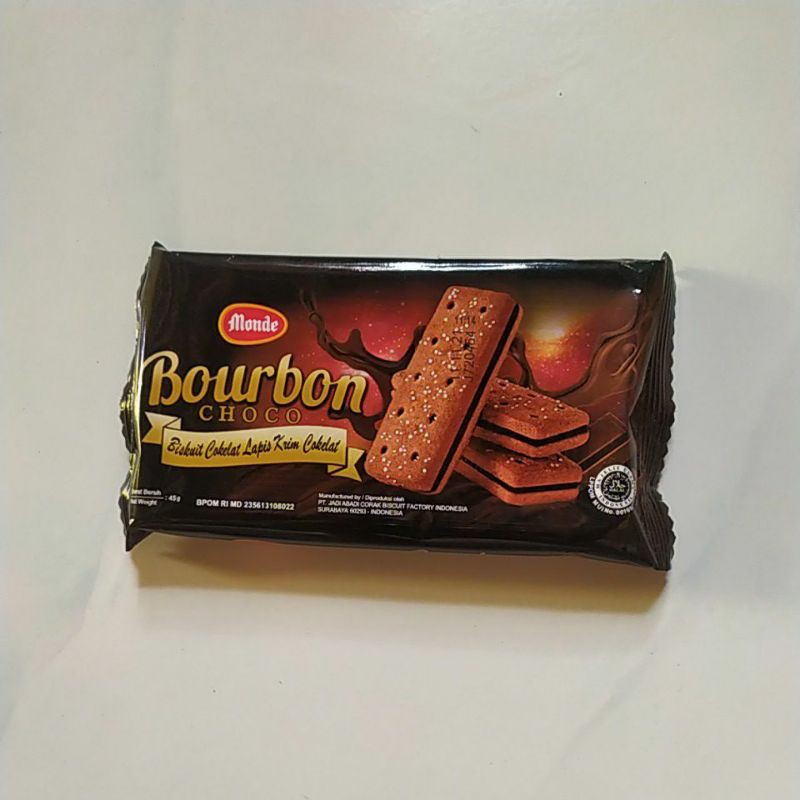 

Monde Bourbon Choco 45g Biskuit Coklat Klasik