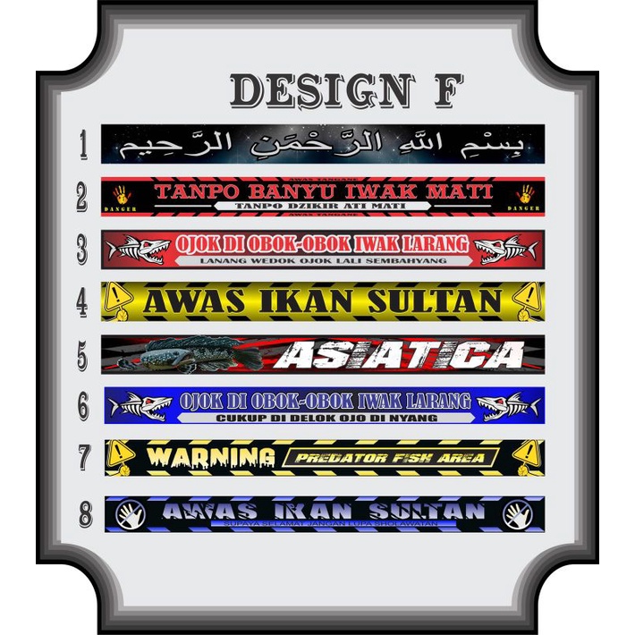 STIKER AQUARIUM COSTUME DESAIN SENDIRI