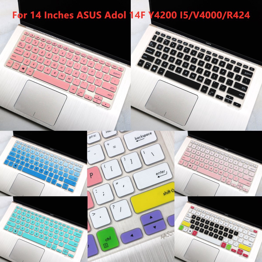 For 14 Inches ASUS Adol 14F Y4200 I5/V4000/R424 Soft Ultra-thin Silicone Laptop Keyboard Cover Protector