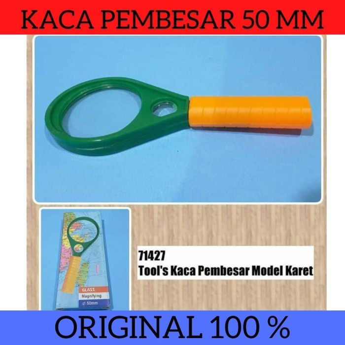 Kaca Pembesar 50mm Loupe Magnifying Glass Magnifier Model Karet