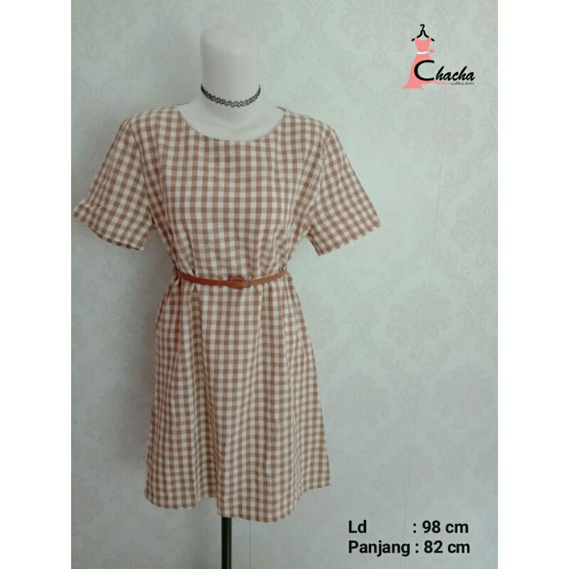 Tunik Wanita Motif Kotak-kotak / tunik wanita / tunik wanita / atasan wanita / atasan lengan pendek