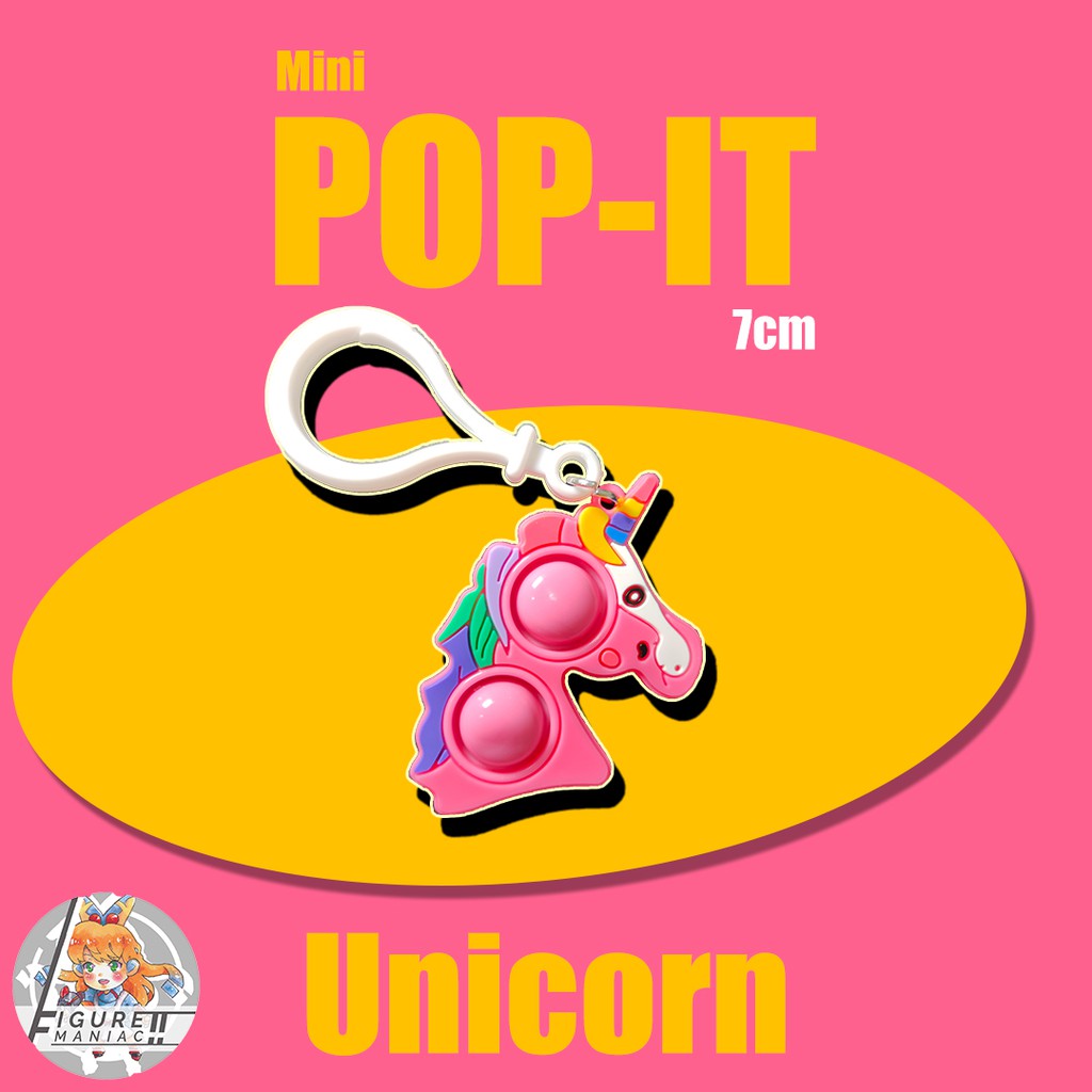 Gantungan Kunci POP IT Mini Unicorn Premium Quality