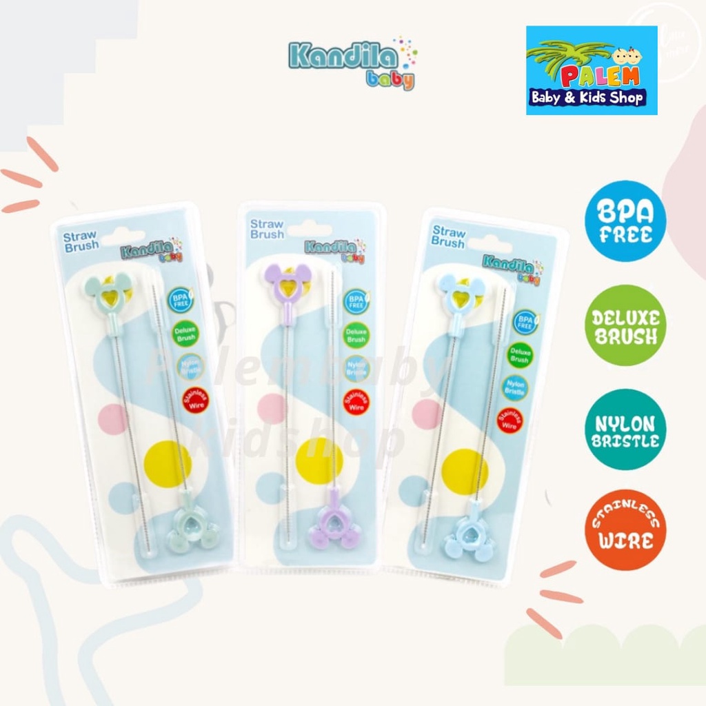 Kandila baby Sikat Sedotan Botol Bayi isi 2 pcs kdl06-01