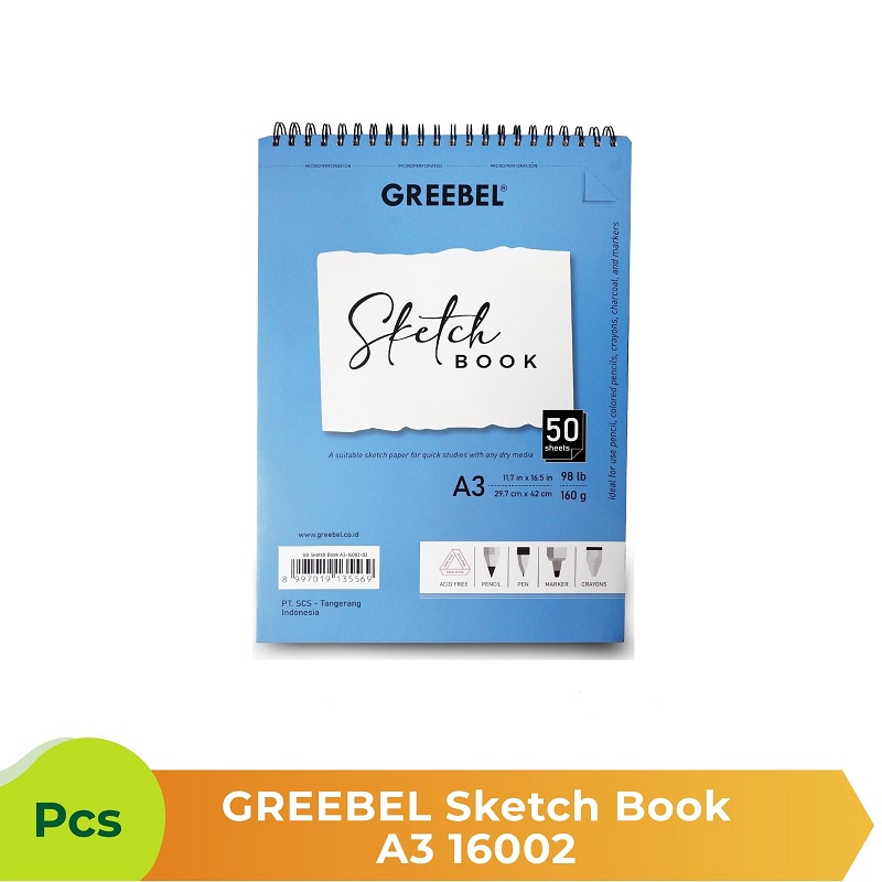 

Greebel Spiral Sketch Book A3 / Sketchbook 16002