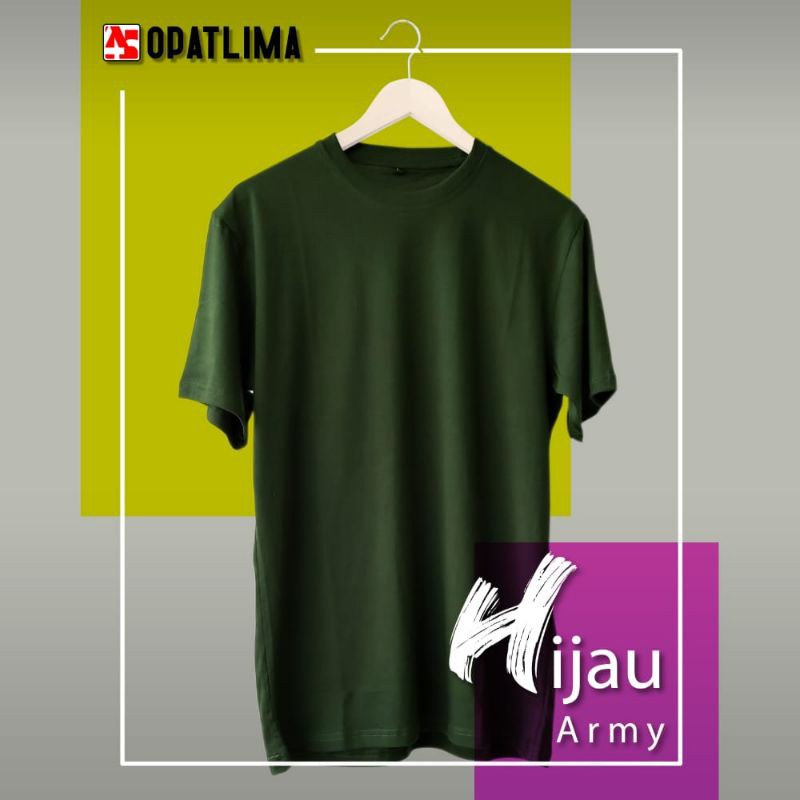 Kaos Polos Premium Cotton Combed 30s Hijau Army