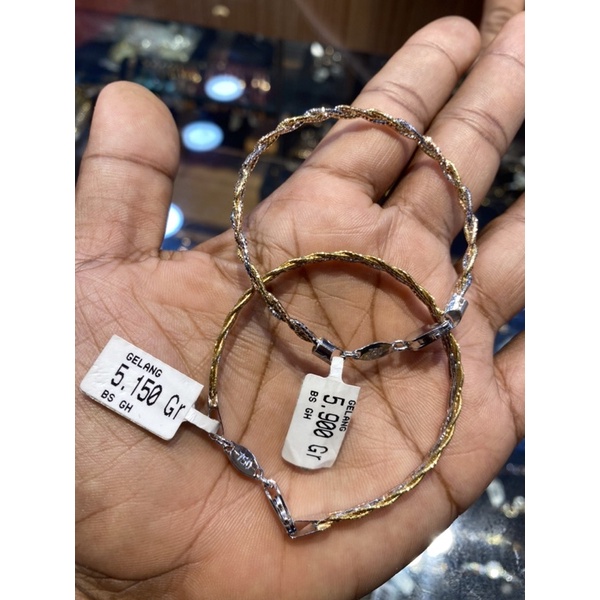 Gelang emas asli kadar 750