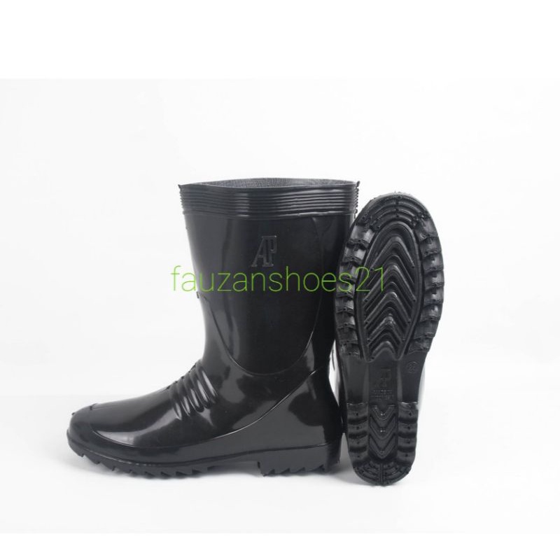 AP Boots Hitam Pendek Sepatu Boots Karet Pria dan wanita