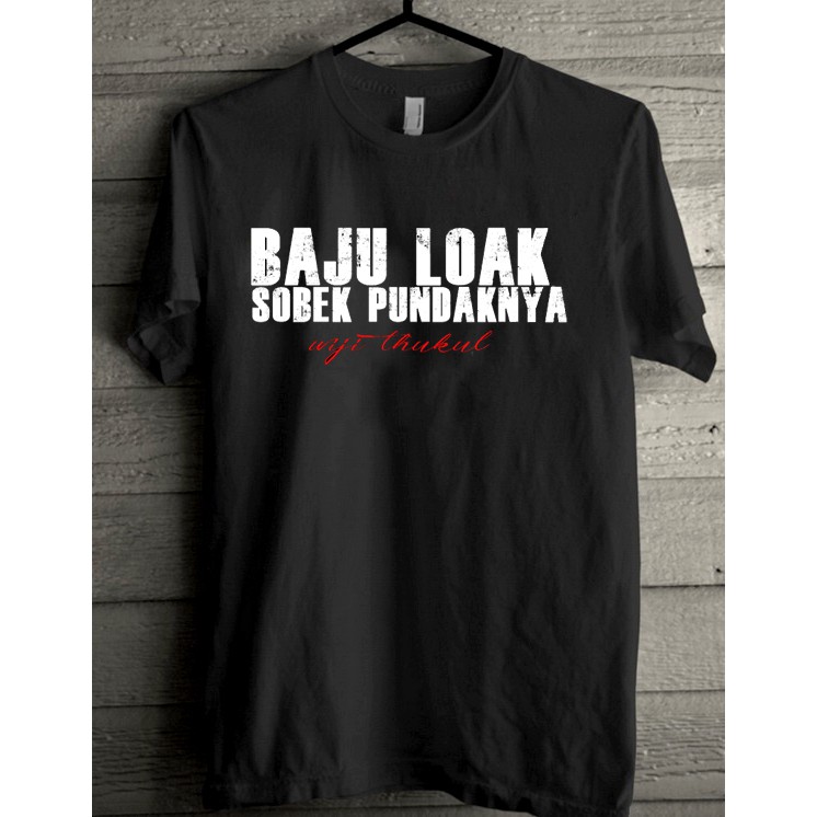 Kaos Oblong Distro Baju Loak Sobek Pundaknya Wiji Thukul