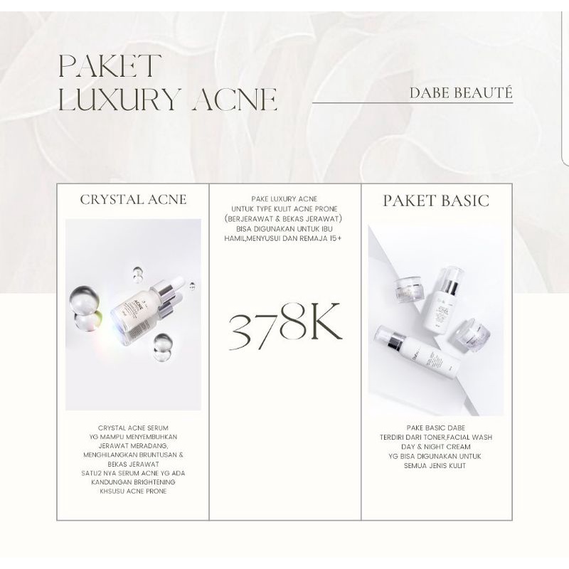 Dabe Beaute Paket Luxury Acne