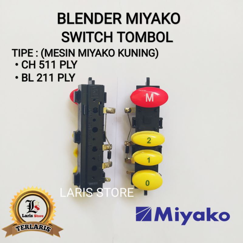 Tombol Switch Saklar Blender Miyako Kuning CH 511 PLY / BL 211 PLY Original