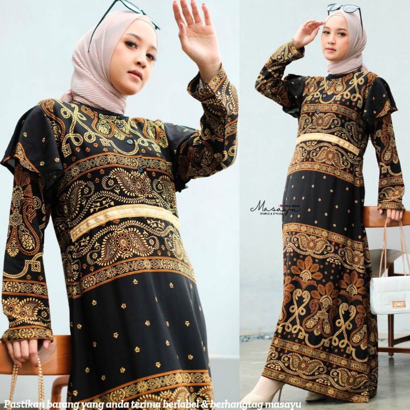 maxi gamis/maxi kekinian/maxi wanita terbaru/maxi batik