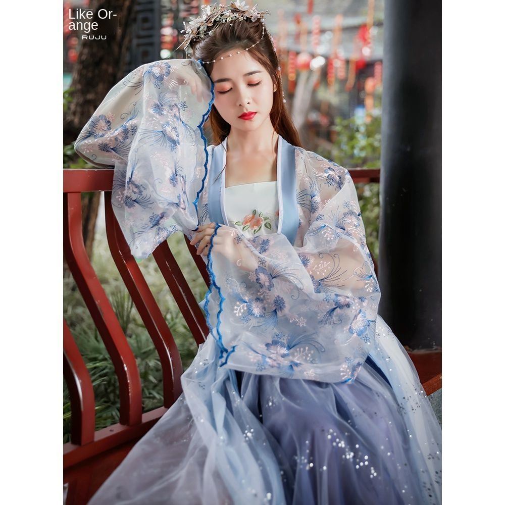 Canghai Fu original traditional Chinese clothing women's embroidered placket Chinese traditional Han