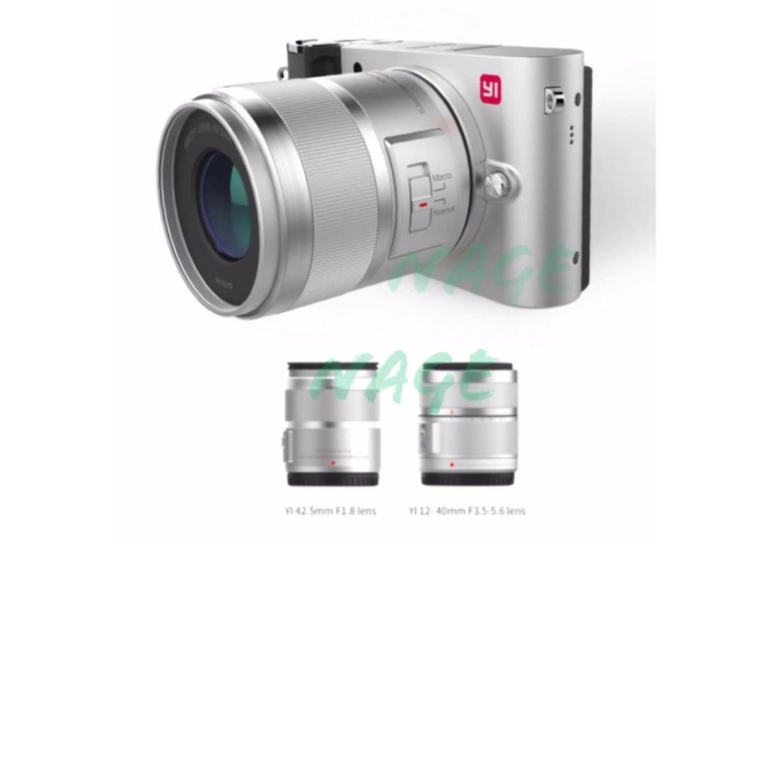 Xiaomi Yi M1 Mirrorless  F3.5-5.6 Lens & 42.5mm F1.8 Lens - Silver