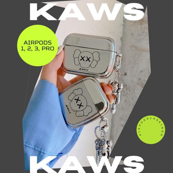 Airpods Case 1 2 3 Pro Kaws Silver Soft Case Airpods