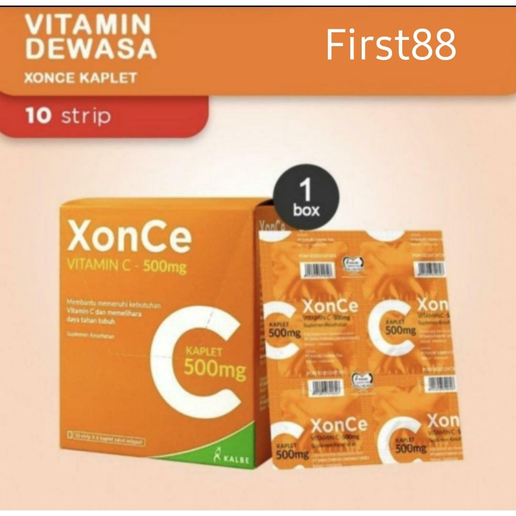 Xonce VItamin C 500 mg Kaplet 1 Box (Isi 10 Strip @6 Kaplet Selaput)