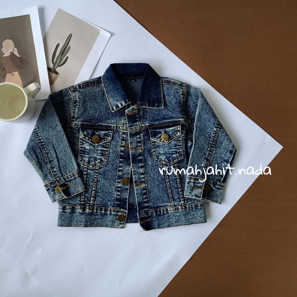 Jaket jeans anak sanwash