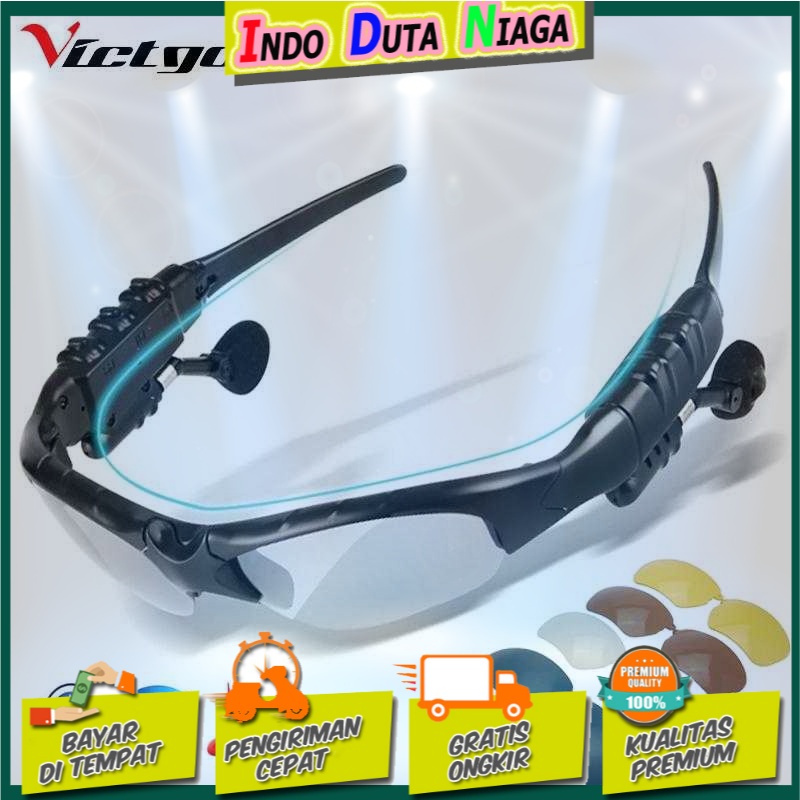 VICTGOAL Kacamata Polarized Earphone Bluetooth dengan 5 Lensa - V9100