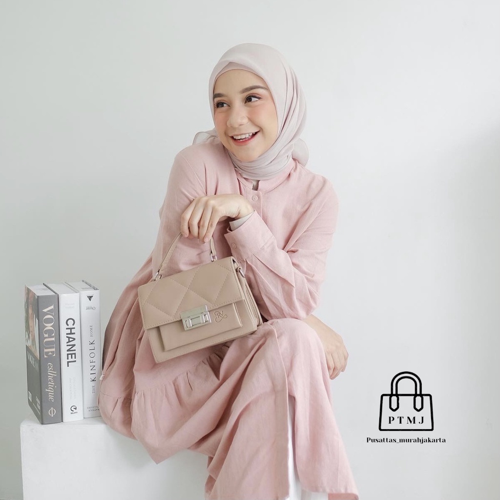 ( COD ) Tas selempang bahu wanita claretta bag hand bag sling bag terbaru extra pocket