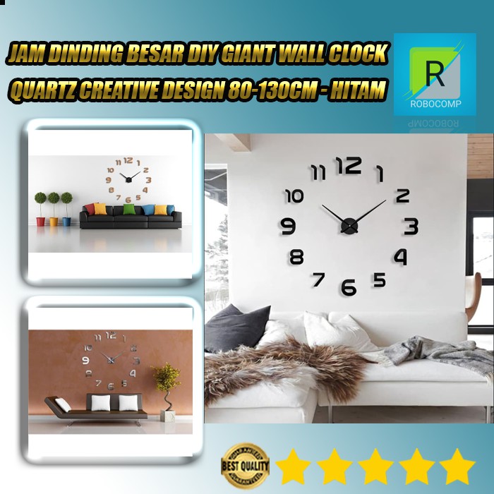 Jam Dinding Besar Quartz Creative Design 80-130cm