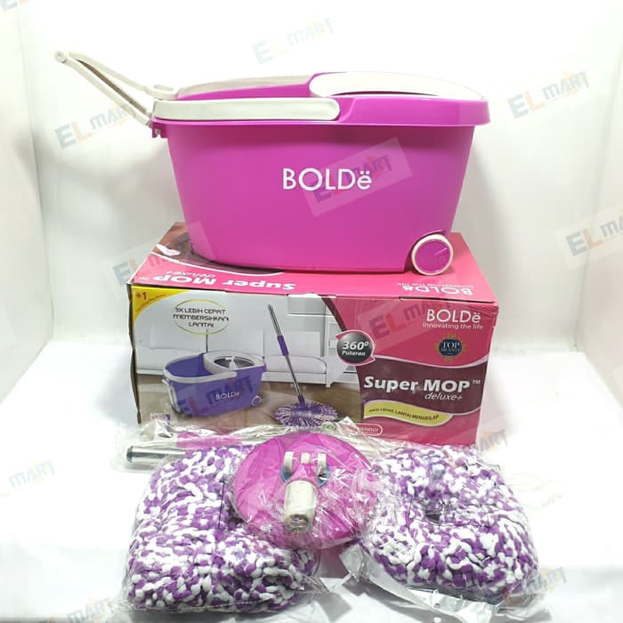 BOLde Super Mop Deluxe + stainless penarik roda drainese dispenser