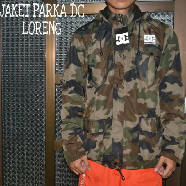 Jaket parka dc loreng
