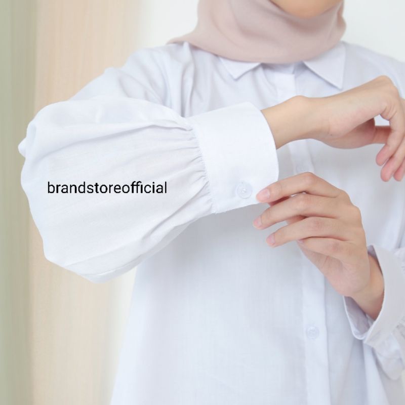 BLOMIA SHIRT KEMEJA POLOS WANITA OVERSIZE SHAKILA BOTTEGA BRANDSTORE