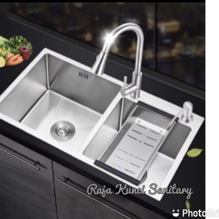 Kitchen Sink Onan Golden Hand Model Bolzano 8245 Stainless 304 - Cuci Piring ( Peralatan Dan