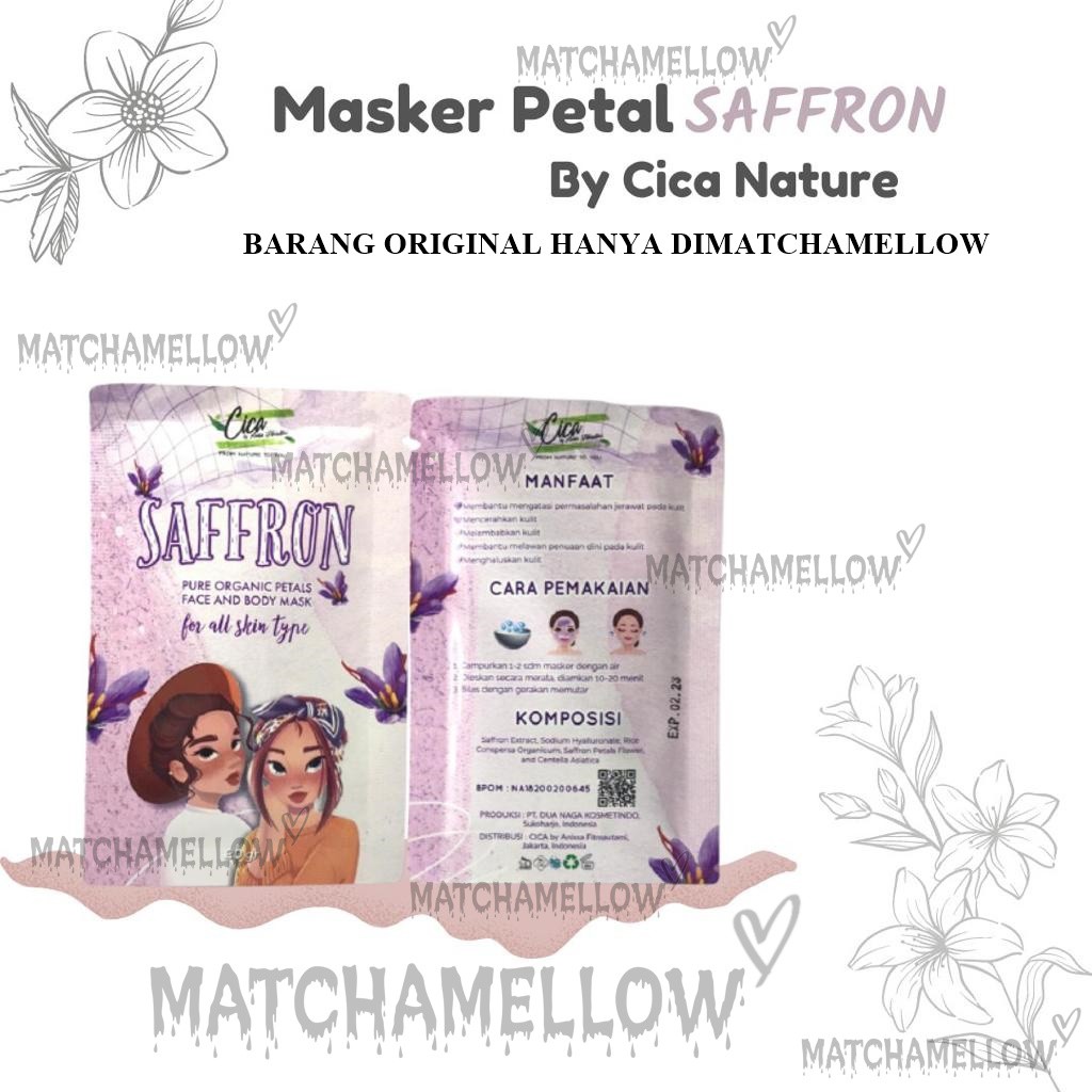 ❄️MATCHA❄️MASKER PETAL SAFRON BY CICA NATURE - FACE MIST SAFRON BY CICA