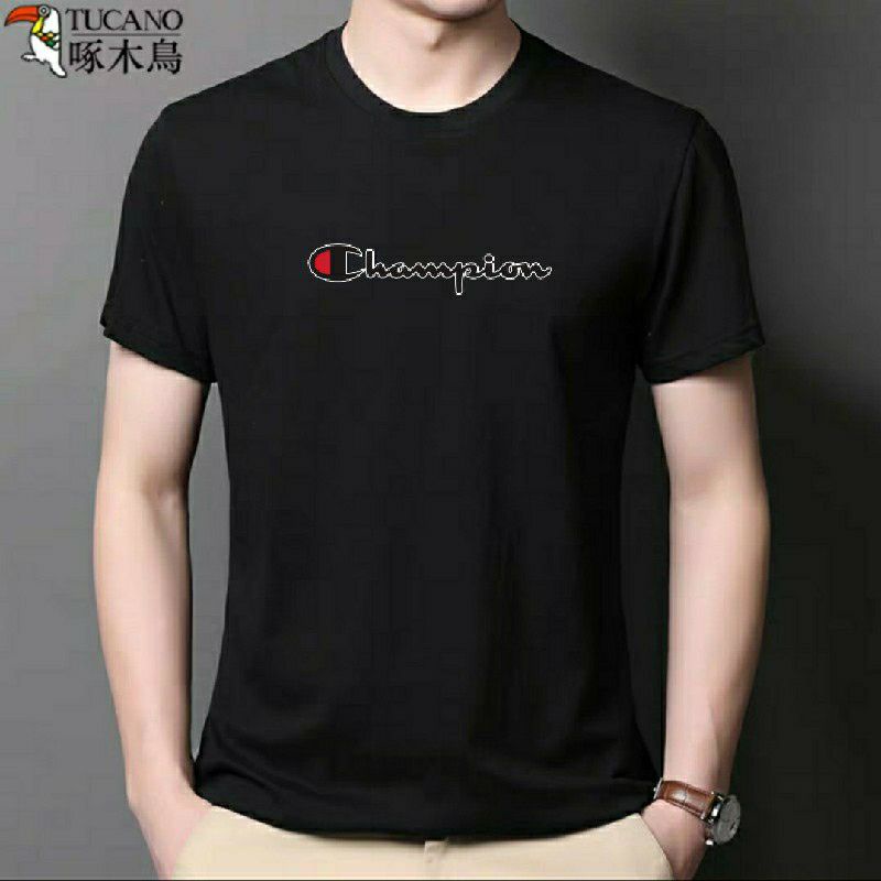 Kaos Distro Pria CHEMPION Kaos Oblong Pria Atasan Tshirt Pria Lengan Pendek