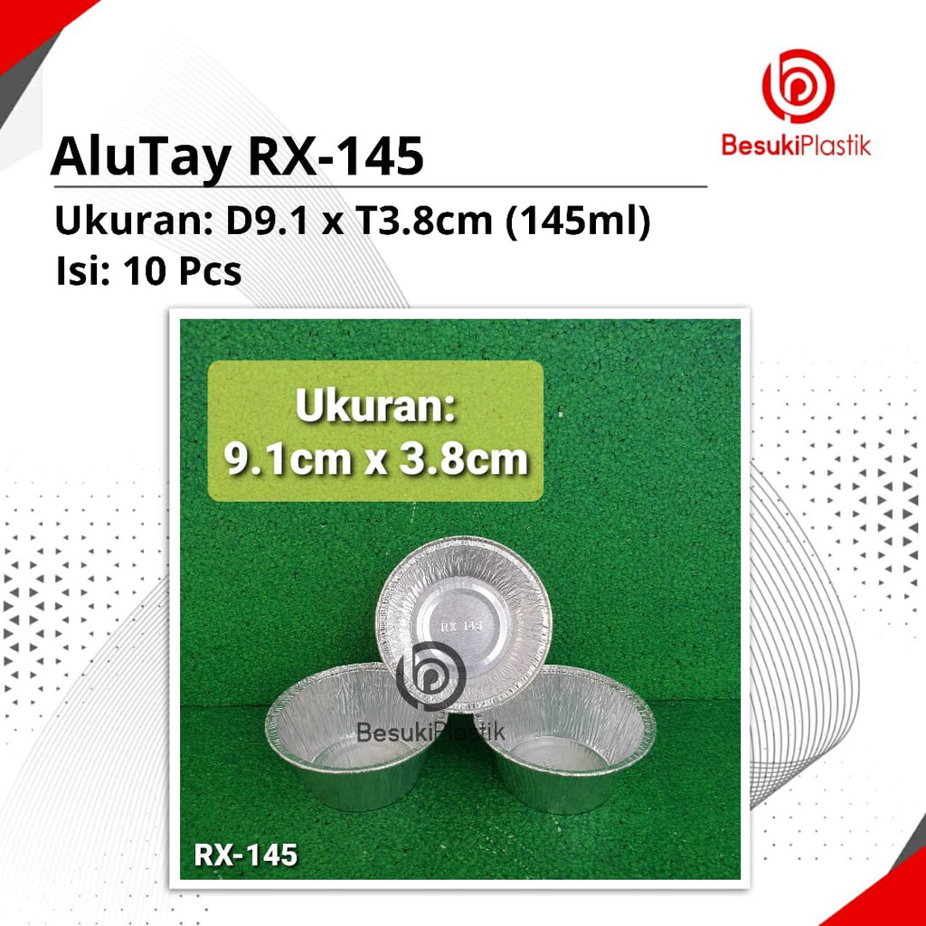 Aluminium Tray RX 145 / AluTray RX145 / Tray Aluminium Bulat RX145 / Alu Tray Bulat Kue