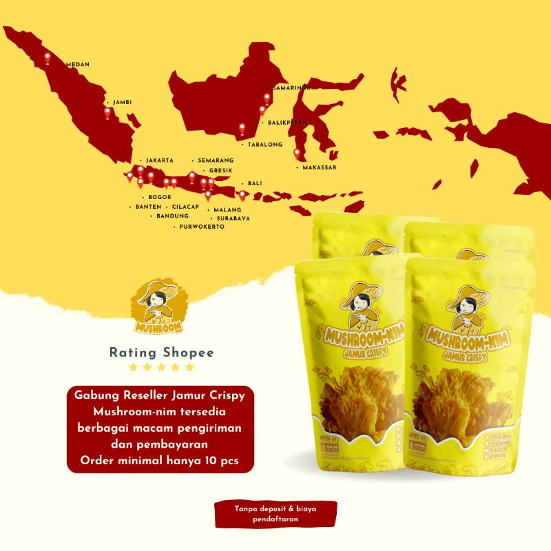 

Paket Usaha Reseller Murah Makanan Ringan Snack Jamur Crispy Mushroom-nim