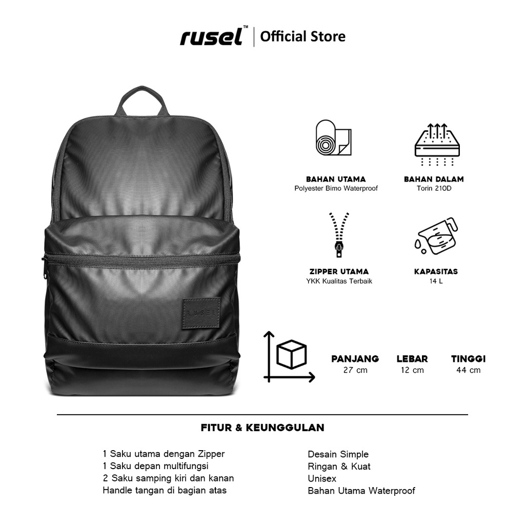 HEYRUS RUSEL I Backpack Gara I Backpack Pria