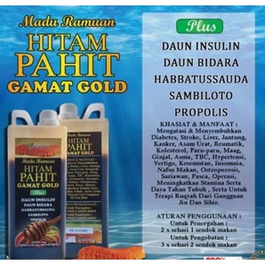 

MADU RAMUAN HITAM PROPOLIS TRIGONA EKSTRAK GAMAT EMAS DAUN INSULEN HABBATUSSAUDA TINOSPORA CRISPA