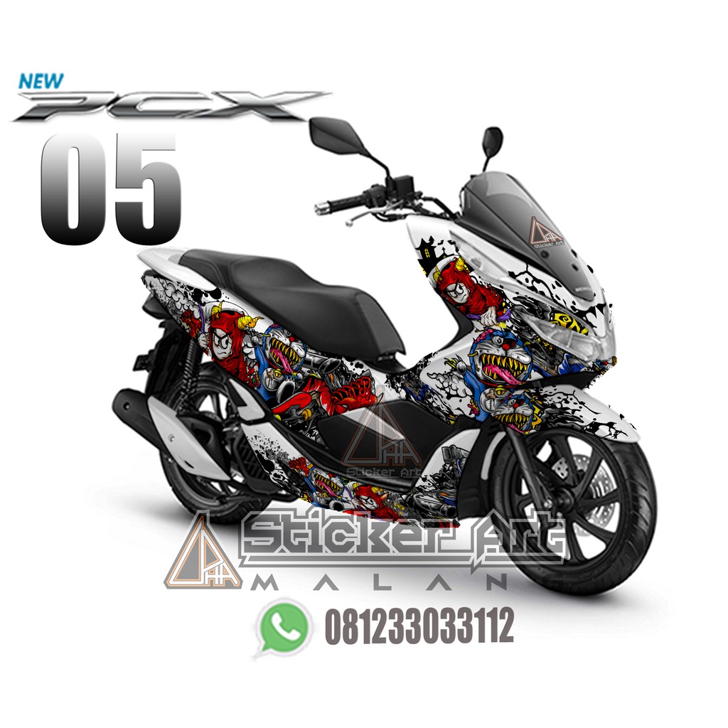 STICKER MOTOR DECAL HONDA PCX DORAEMON ZOMBIE